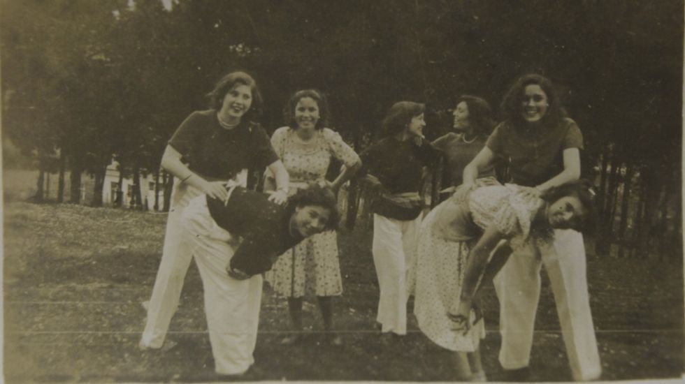 Equipo de fútbol de Santa Lucía.Fiestas de la Gaiteira (agosto de 1954)