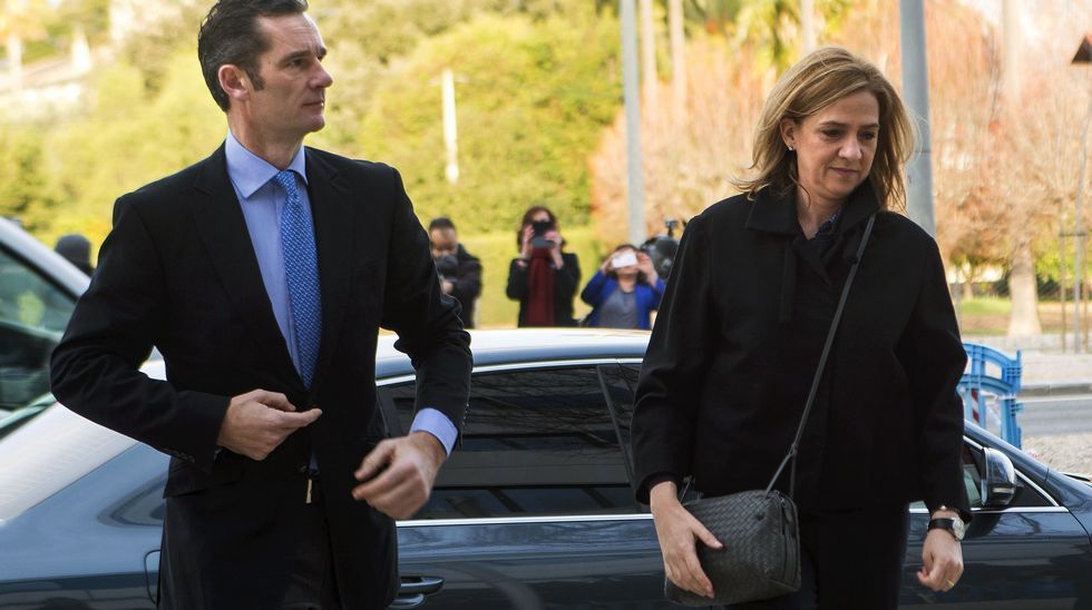 La infanta Cristina e Iñaki Urdangarin, a su llegada a la sede judicial de Palma