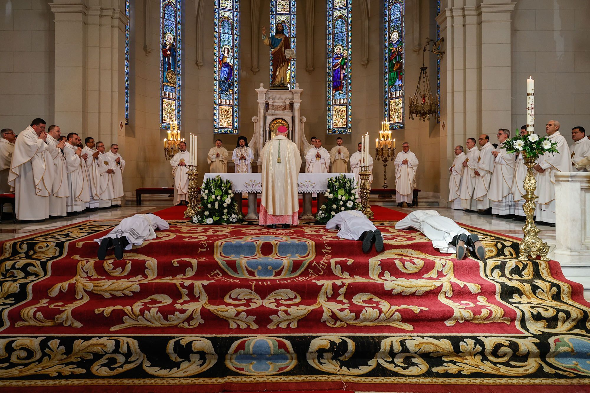 Ordenacin de tres novos sacerdotes no Seminario Maior de Ourense. 24/04/2025
