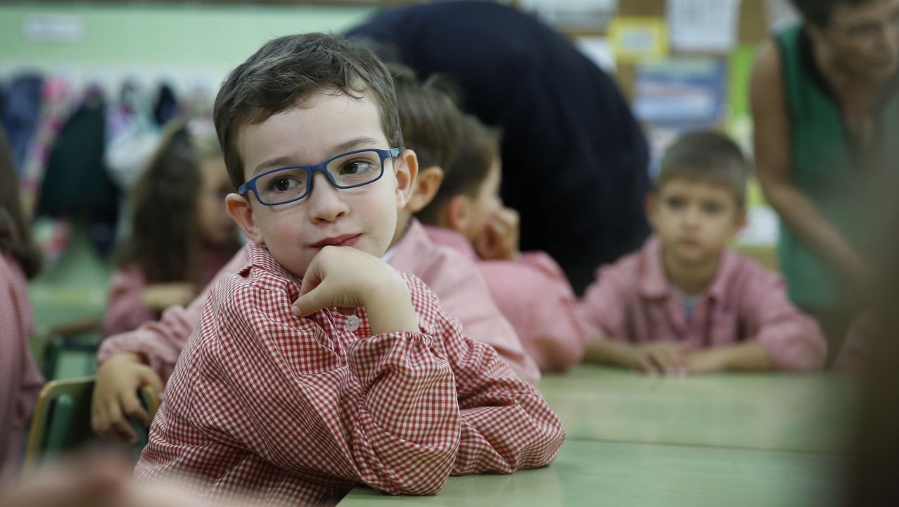 .Primer día de clase en el CEIP San Francisco Javier, de A Coruña