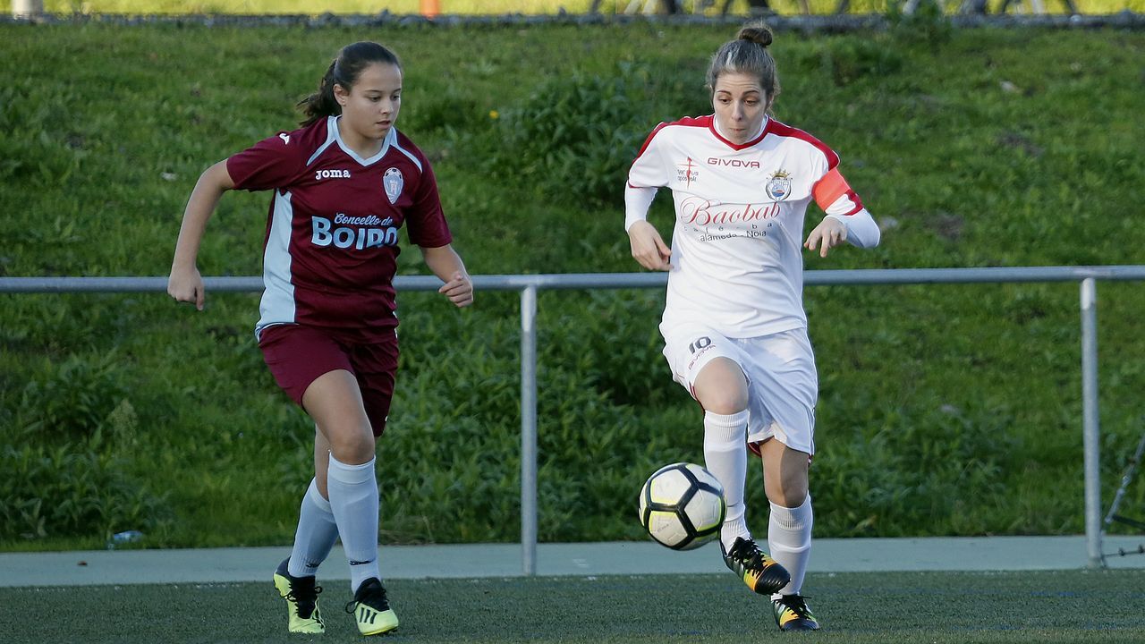 Primera torneo Vila de Noia de Fútbol femenino. Partido entre Noia y EFM Boiro