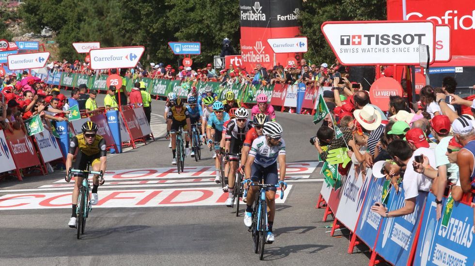 La llegada de la etapa de La Vuelta a Luíntra