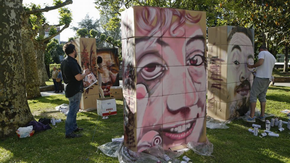 Taller sobre realismo con Sekone en el jardín municipal