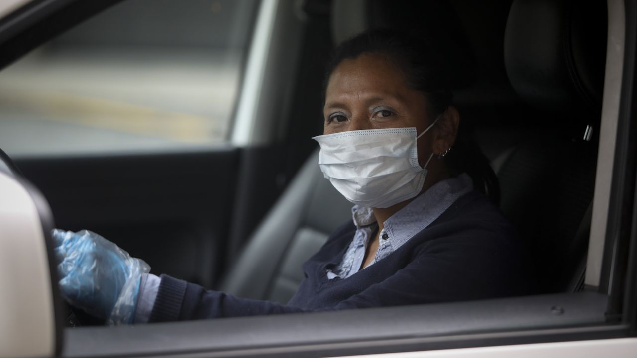 Mascarillas en los taxis de Santiago