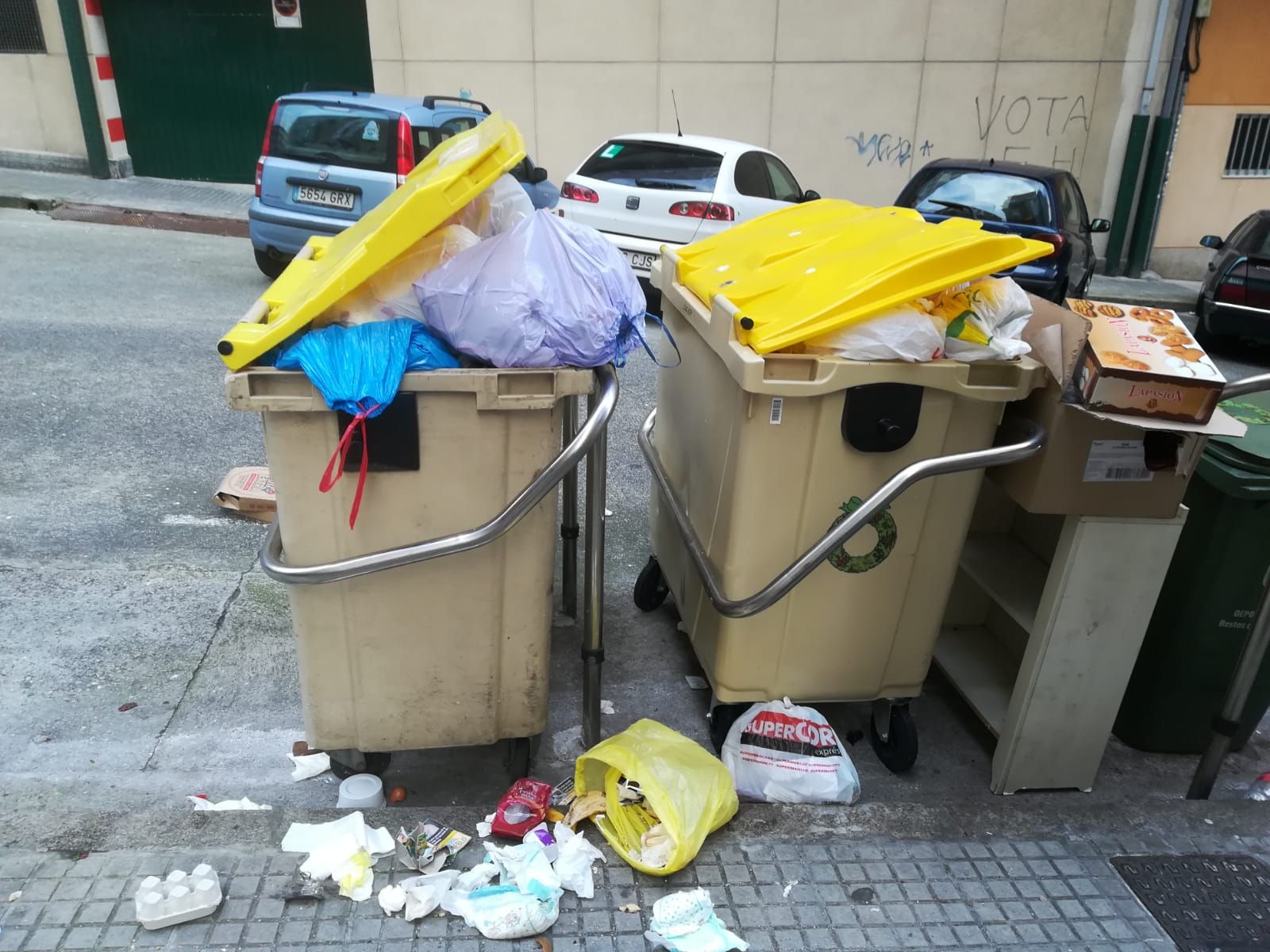 Cuarto día de la basura sin recoger