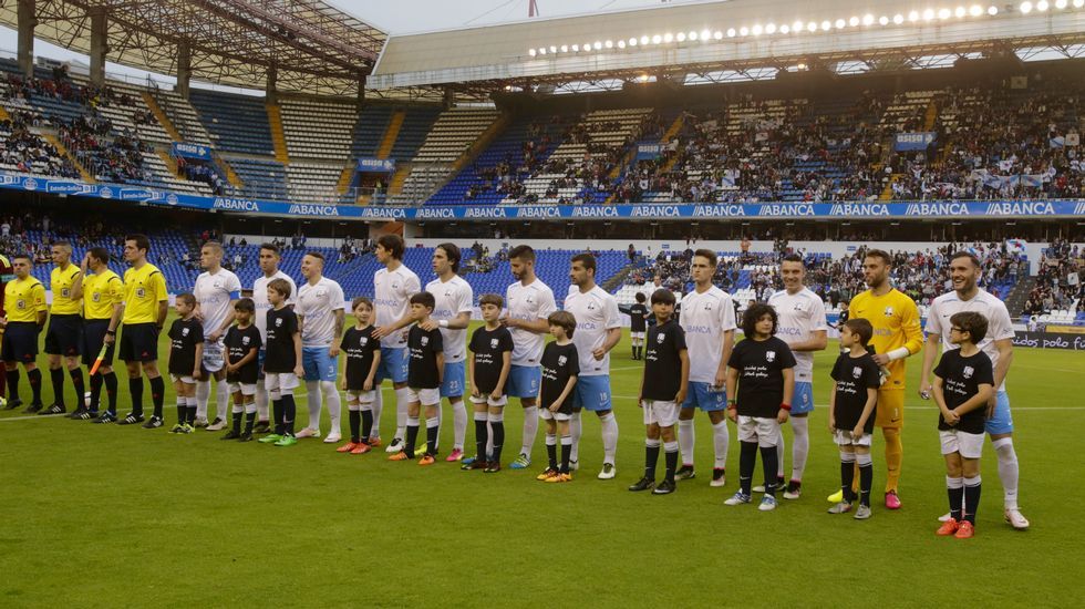 Foto de formación del Galicia-Venezuela del 2016 en el que coincidieron Denis, Sergio, Aspas y Hugo Mallo