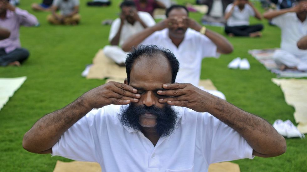 Día Internacional del Yoga en India.
