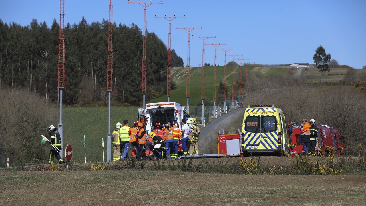 Simulacro accidente a�reo en aeropuerto de�Santiago