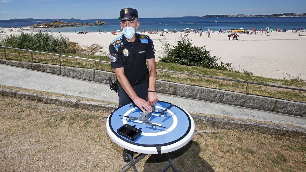 Los drones patrullan Sanxenxo