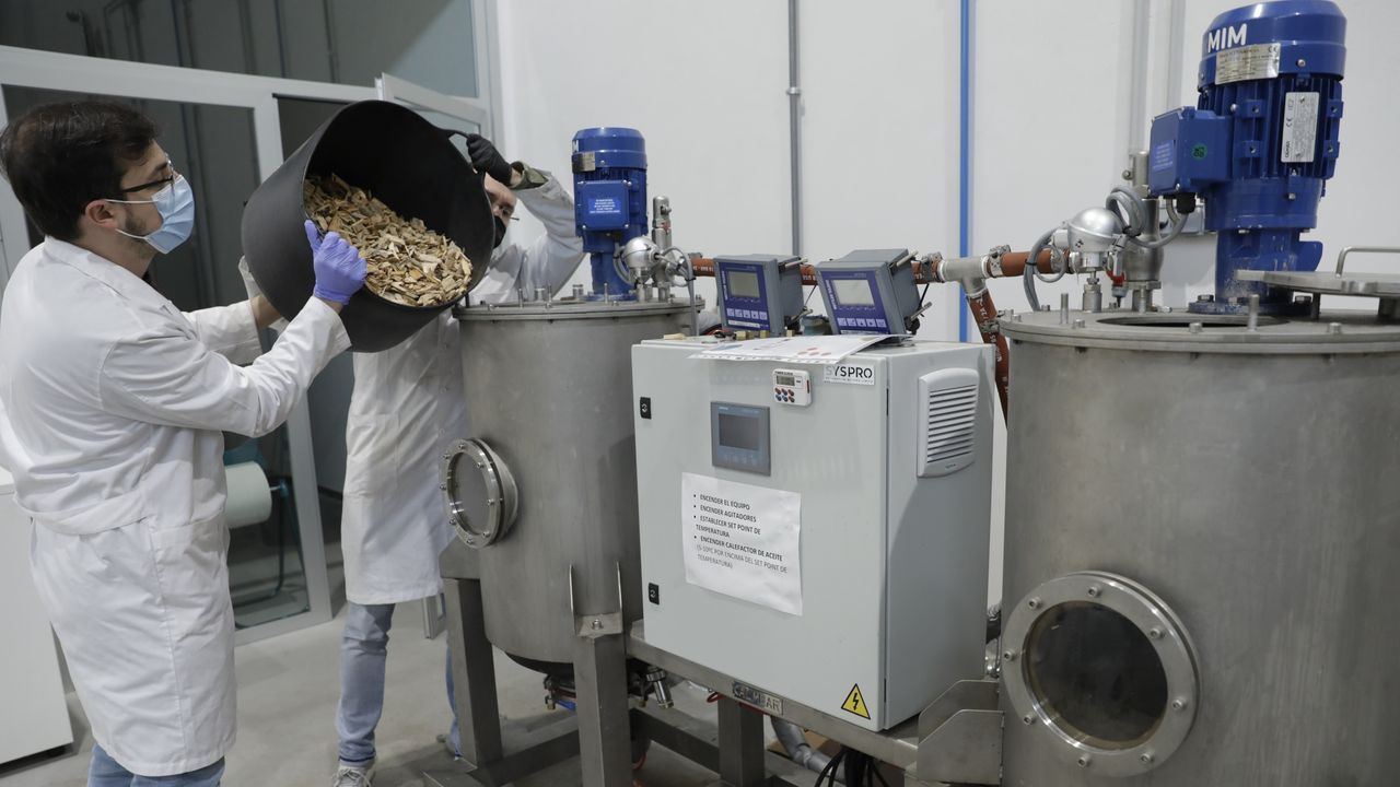 Investigadores del Cetim trabajando en procesos de la industria de la madera