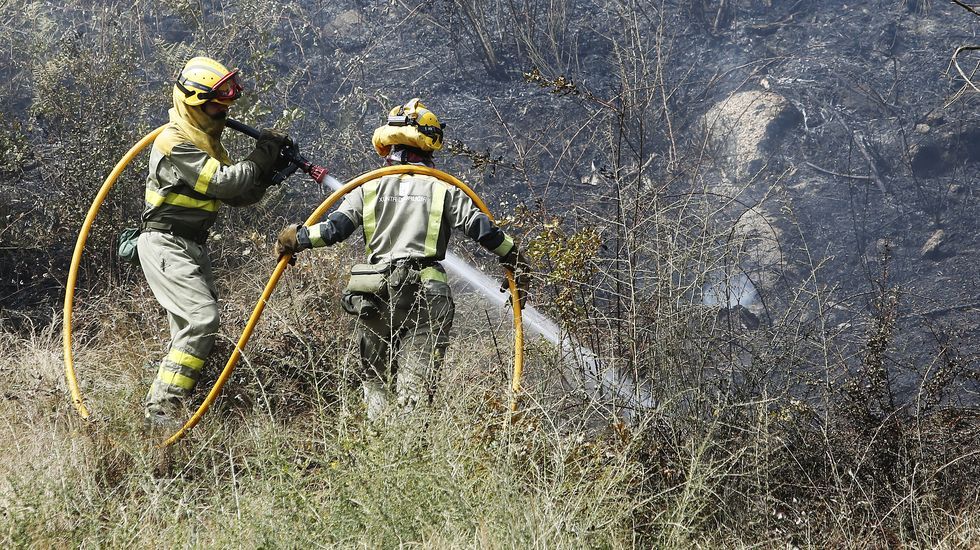 Incendio forestal en Aguasantas