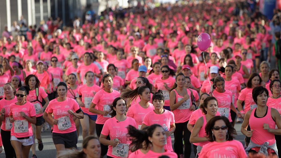 La boxeadora Marta Brañas, participante en la carrera de la mujer