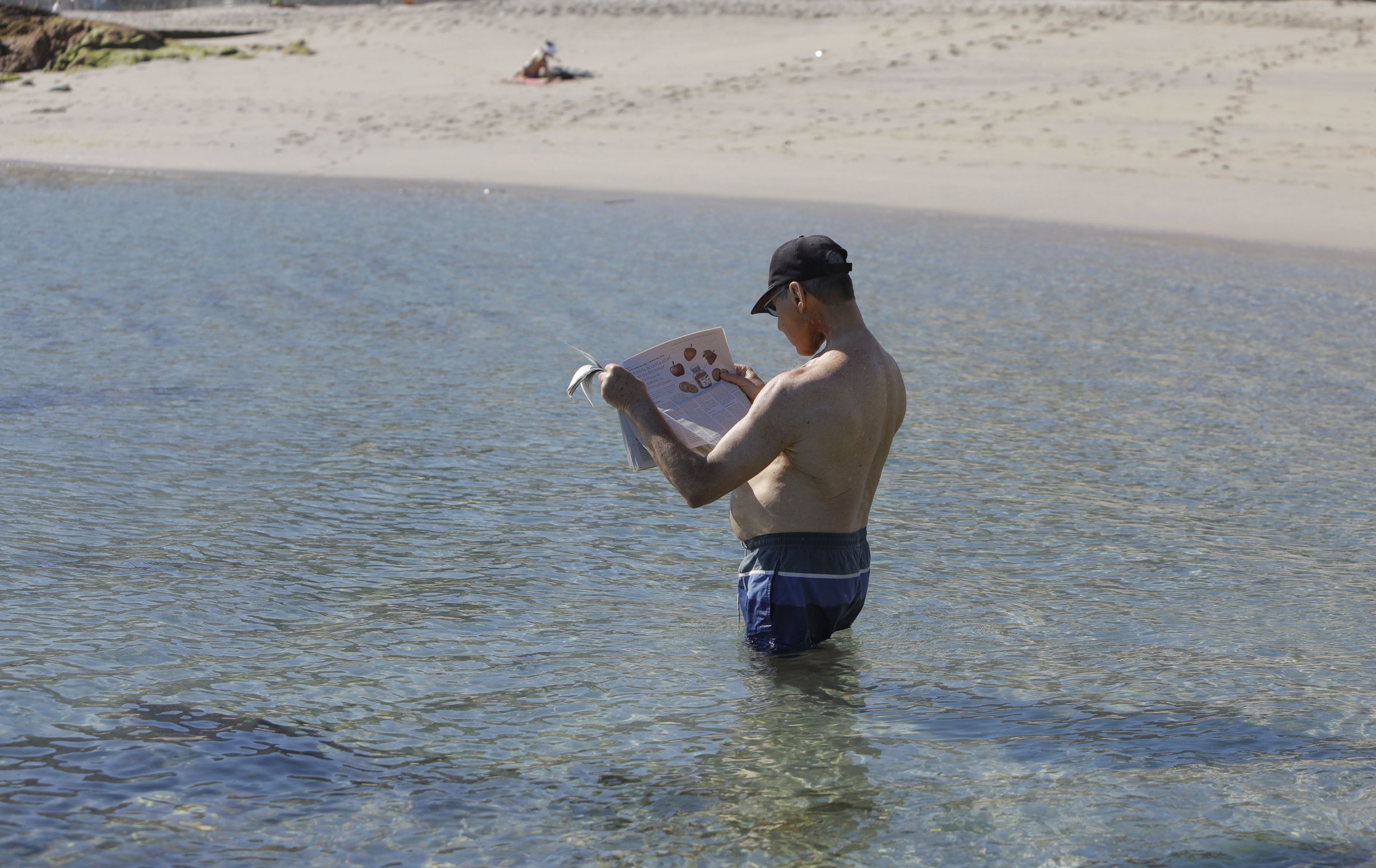 Baista na praia de Riazor. 24/06/2024