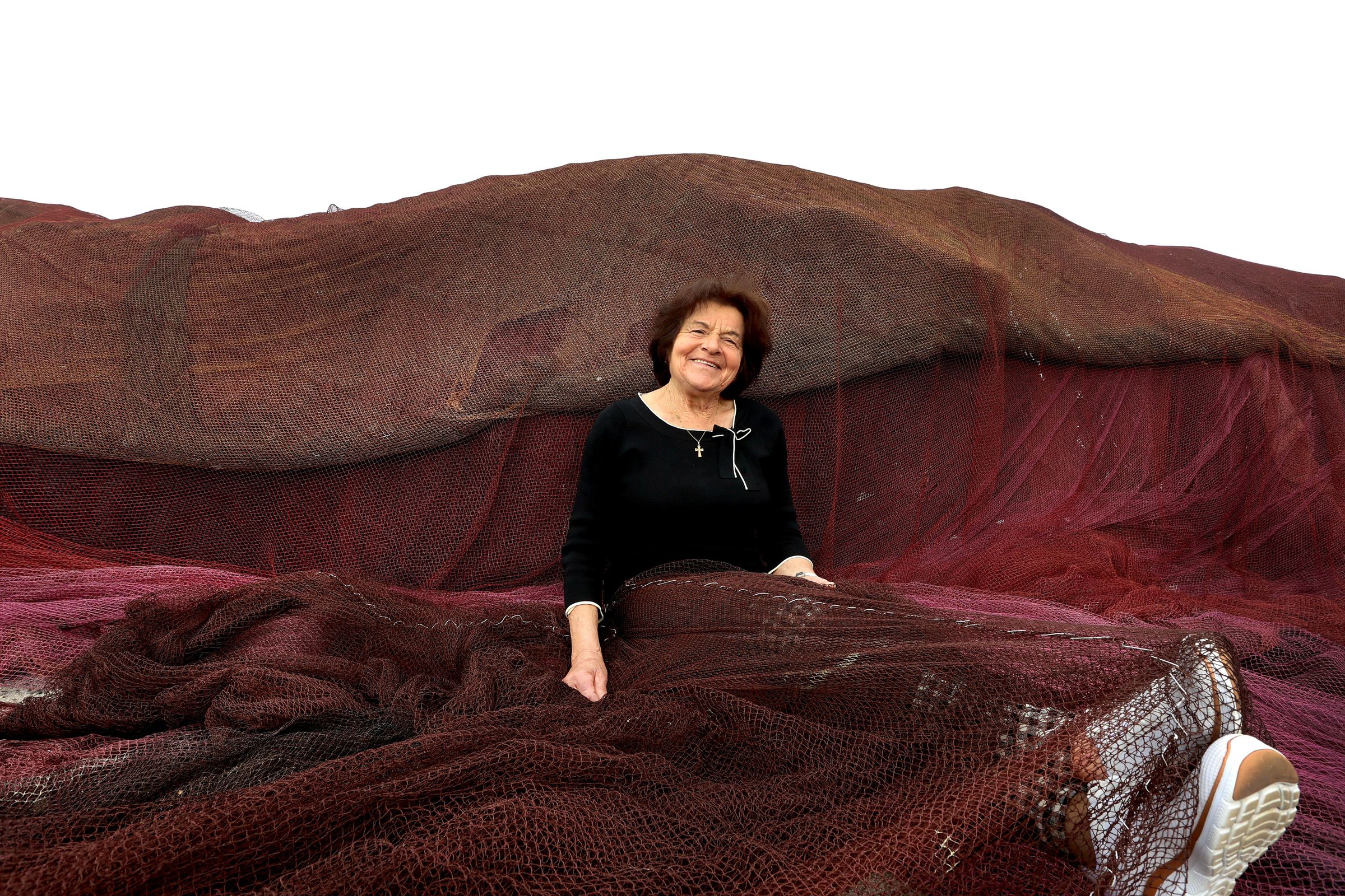 Sara Bea, redeira premiada coa Raia de Ouro na Festa da Raia de Portonovo. 25/04/2024