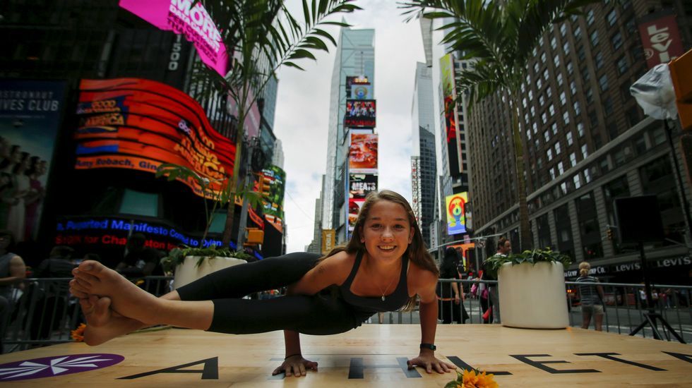 Día Internacional del Yoga en Nueva York.