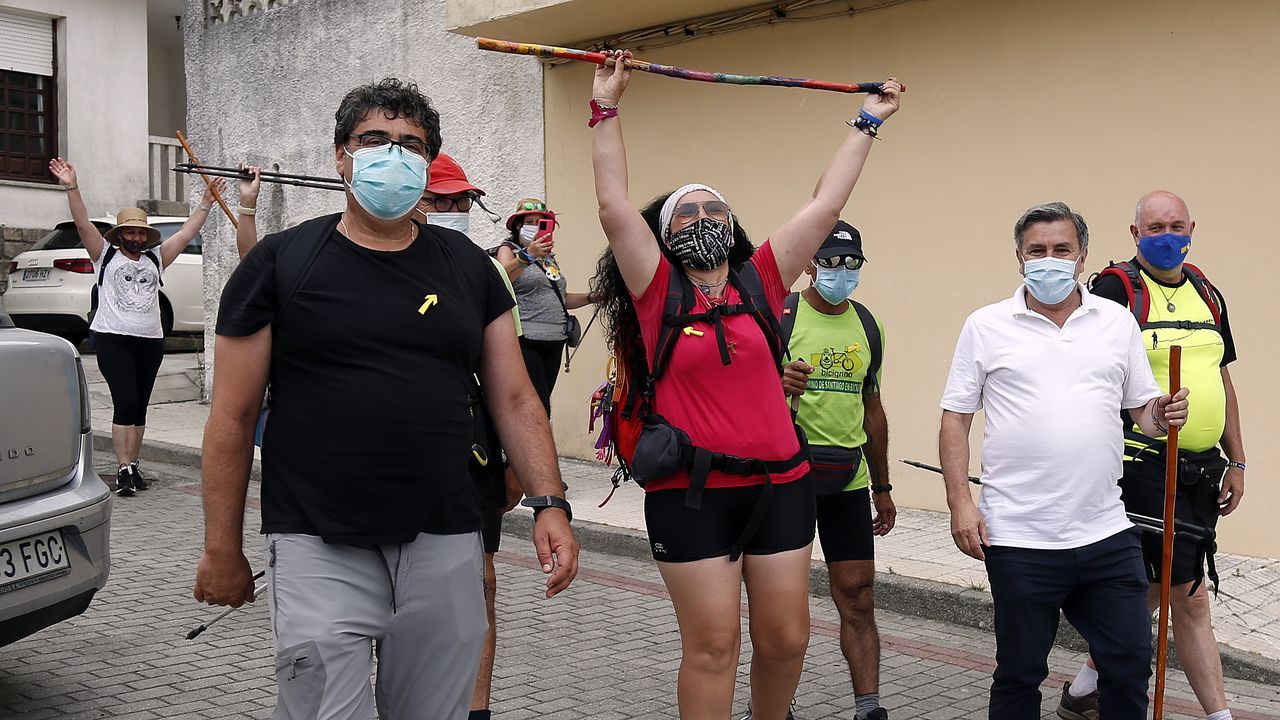 conmemoracion da chegada dos primeiros peregrinos polo camiño a orixe. os alcaldes recorrerán o ultimo tramo, desde o porto ata a igrexa en Corrubedo