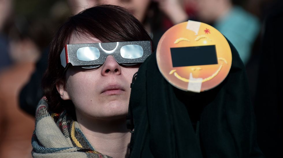 Eclipse solar en Estrasburgo (Francia)