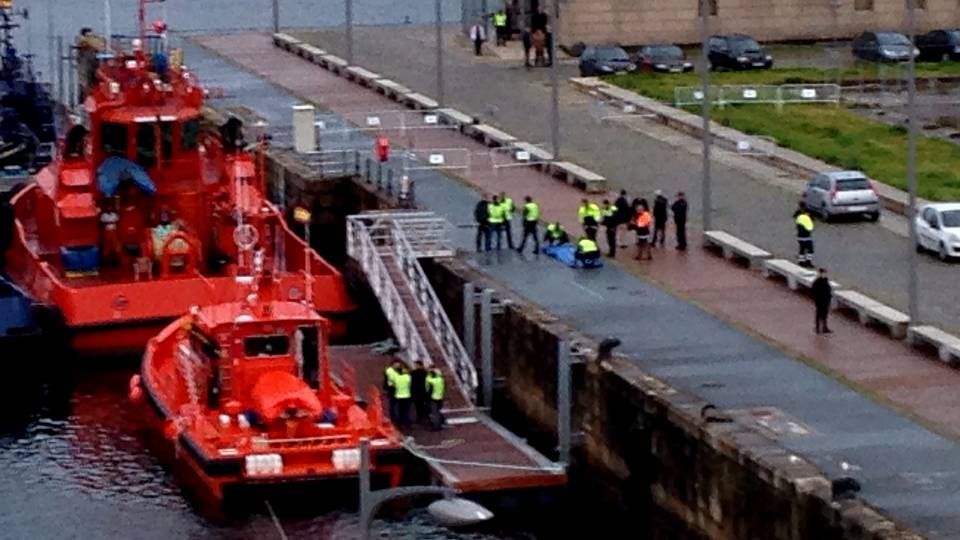 mercante.El mercante «Baltic Breeze», esta mañana tras la colisión de esta madrugada