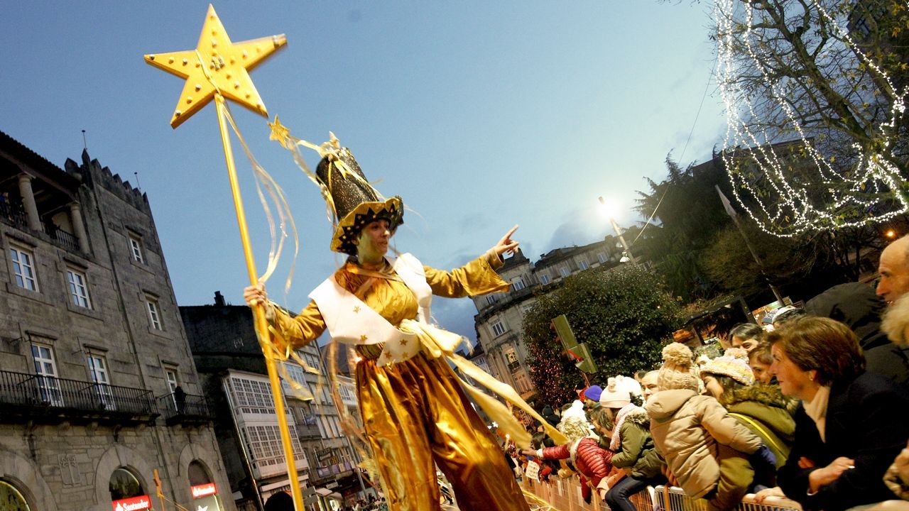 Los niños, esperando a los Reyes en Santiago