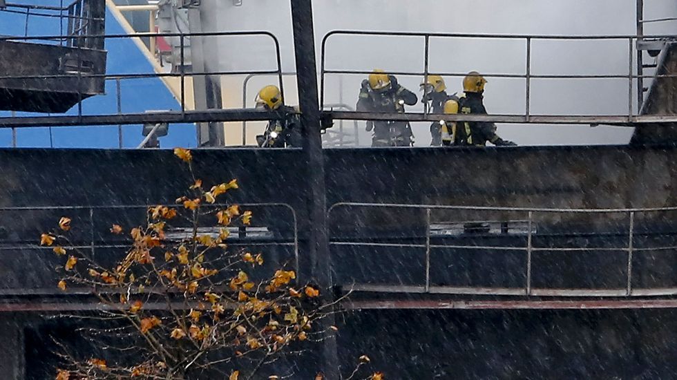 Incendio en los astilleros de Placeres