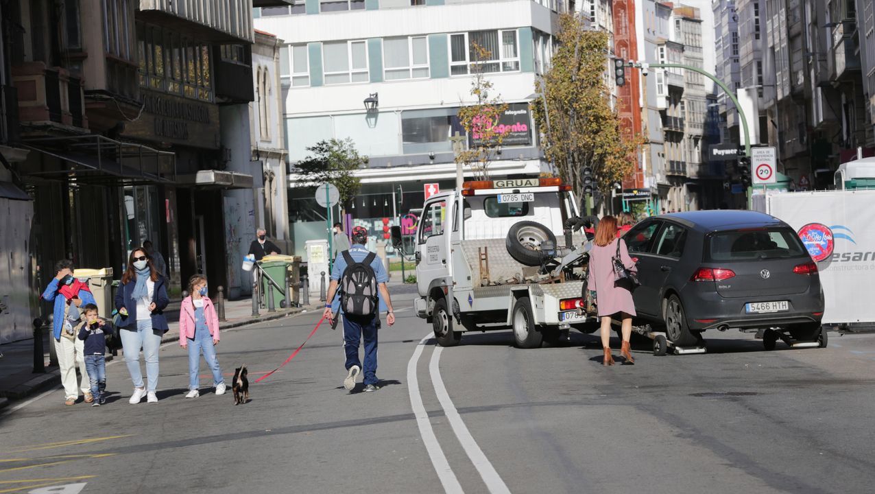La calle San Andrés se cortó al tráfico durante cuatro horas en la tarde de este sábado