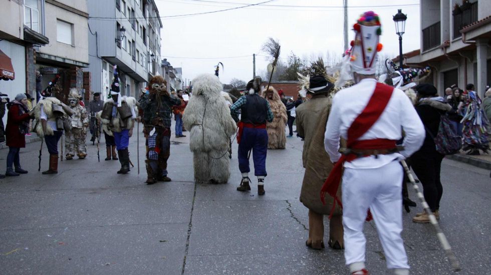 Mascarada ibérica.Cerca de 40 grupos y 800 personas participaron en la mascarada ibérica de Viana do Bolo