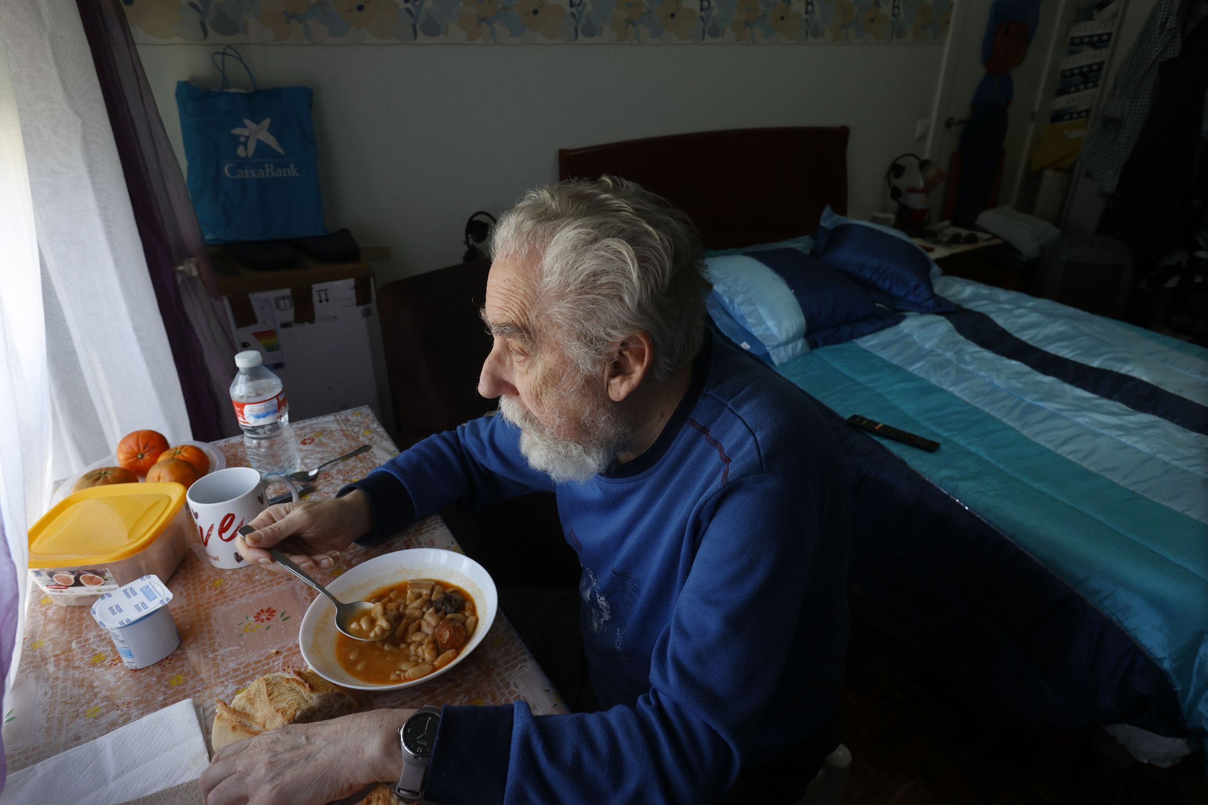 Luis, madrile�o que leva varios anos vivindo na pensi�n Casa Alicia de Pontevedra. 23/01/2025