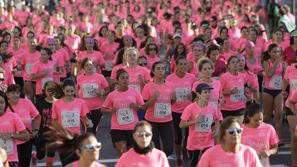 La boxeadora Marta Brañas, participante en la carrera de la mujer