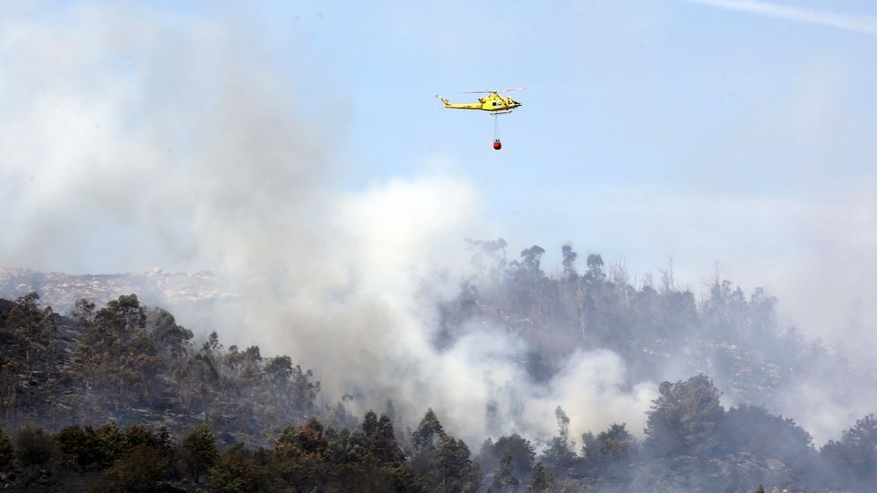 Incendio forestal en Aguasantas
