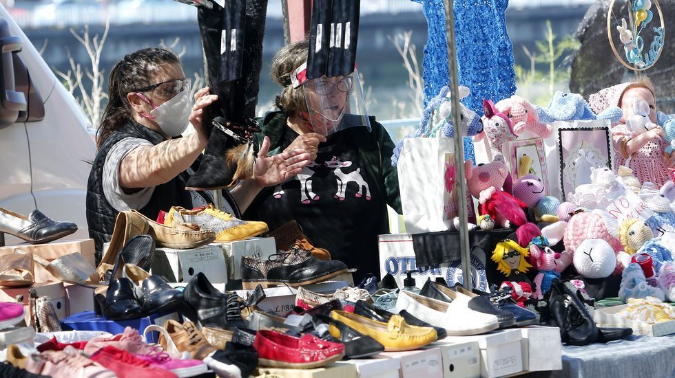 Regresa la feria de los sabados a Pontevedra con nuevas medidas anticontagio.