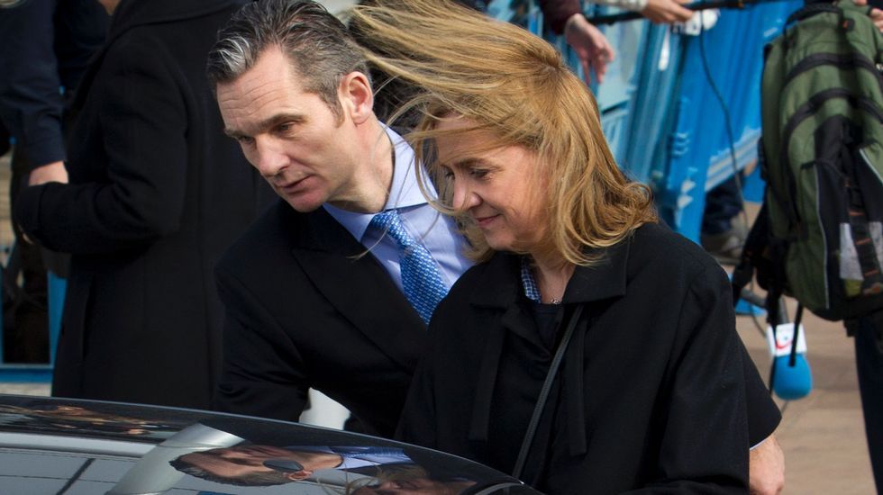 La infanta Cristina e Iñaki Urdangarin, a su salida de los juzgados