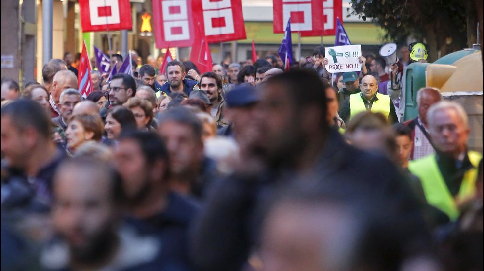 Manifestación de trabajadores de Ence