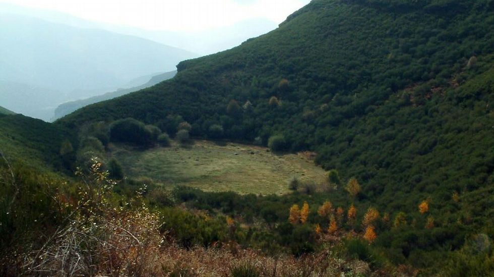La laguna de Lucenza totalmente seca en una época de estiaje. Imagen de archivo del 2003