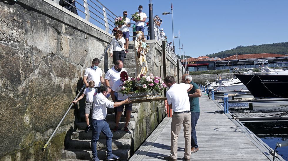 Procesión marítima de la Virgen del Carmen en Sanxenxo