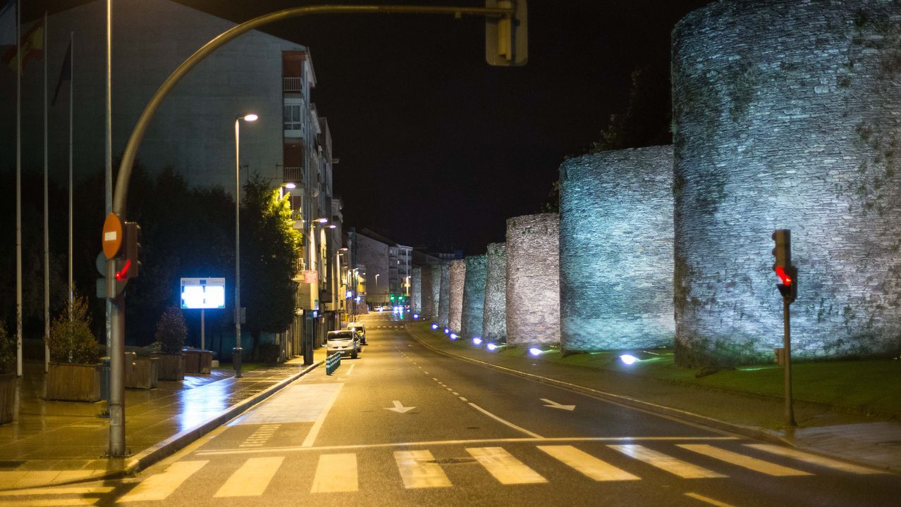 Calles vacías en Lugo.