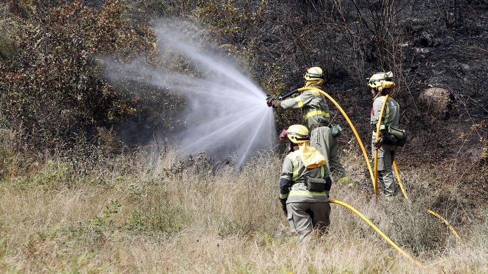 Incendio forestal en Aguasantas