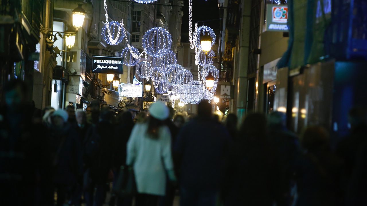 .Encendido del alumbrado navideño en A Coruña