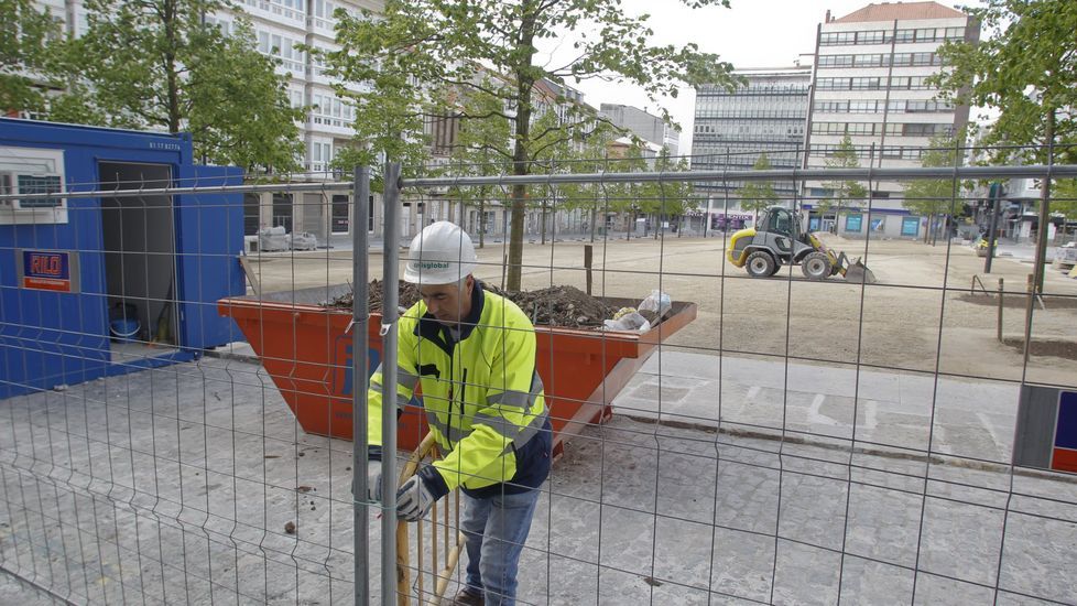 Las obras en la plaza se paralizaron por el estado de alarma a finales de marzo