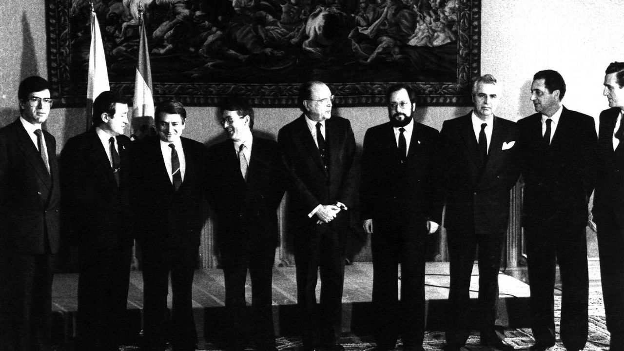 Miembros del nuevo Gobierno de la Xunta de Galicia presidido por Fernández Albor
