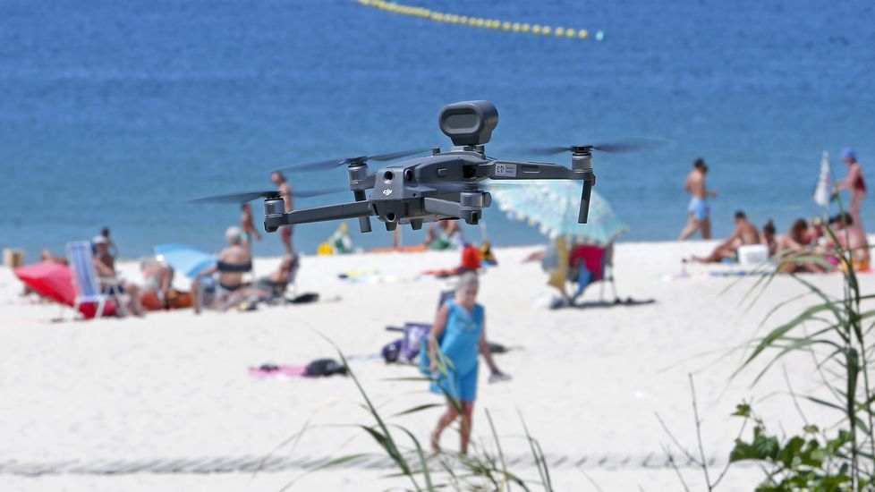 Los drones patrullan Sanxenxo