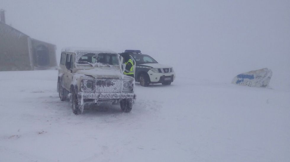 Segundo día de nevadas en Ourense.Imagen de Fonte da Cova, en el acceso a Pena Trevinca por el Concello de Carballeda de Valdeorras
