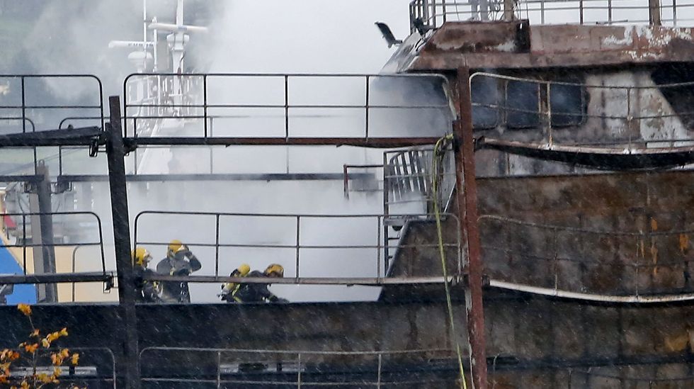Incendio en los astilleros de Placeres