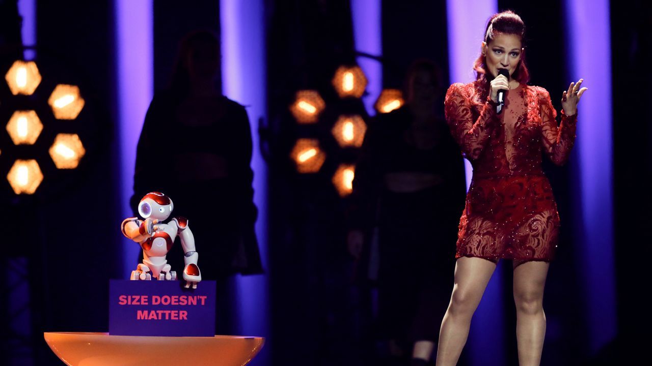 La representante de San Marino, Jessika, durante su ensayo