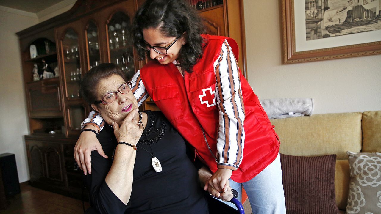 Carol, voluntaria de cruz roja