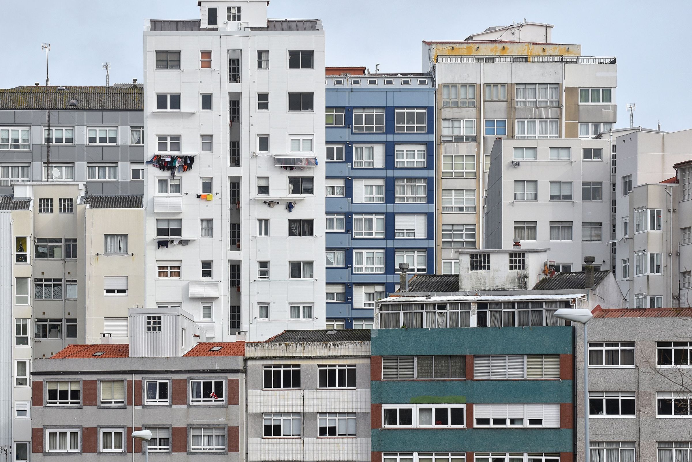 Edificios da Roda de Outeiro en A Corua. 26/12/2021
