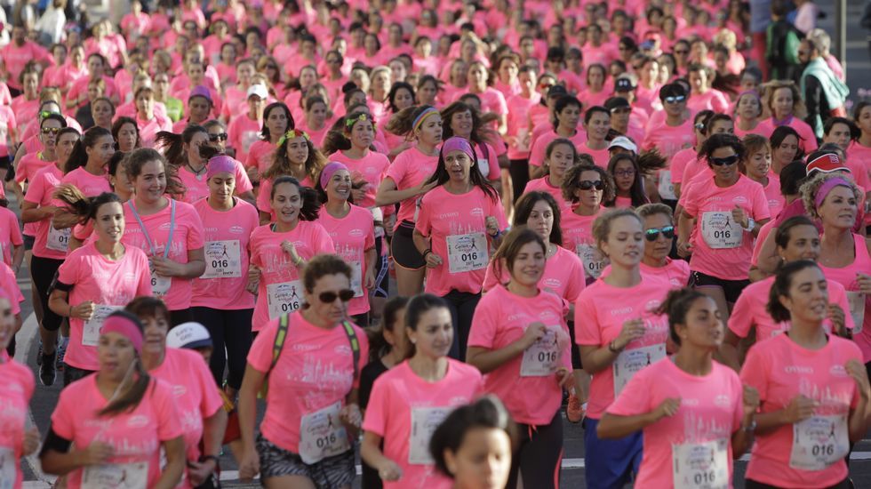 La boxeadora Marta Brañas, participante en la carrera de la mujer