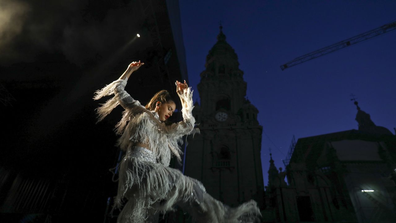 Concierto de Rosalia en Santiago. Fiestas del Apóstol