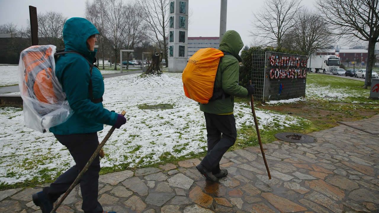 Copos de nieve en A Coruña