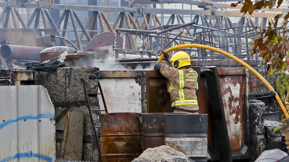 Incendio en el astillero de Placeres