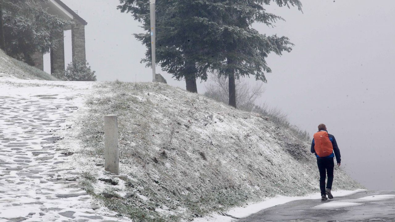 Nieve en O Cebreiro
